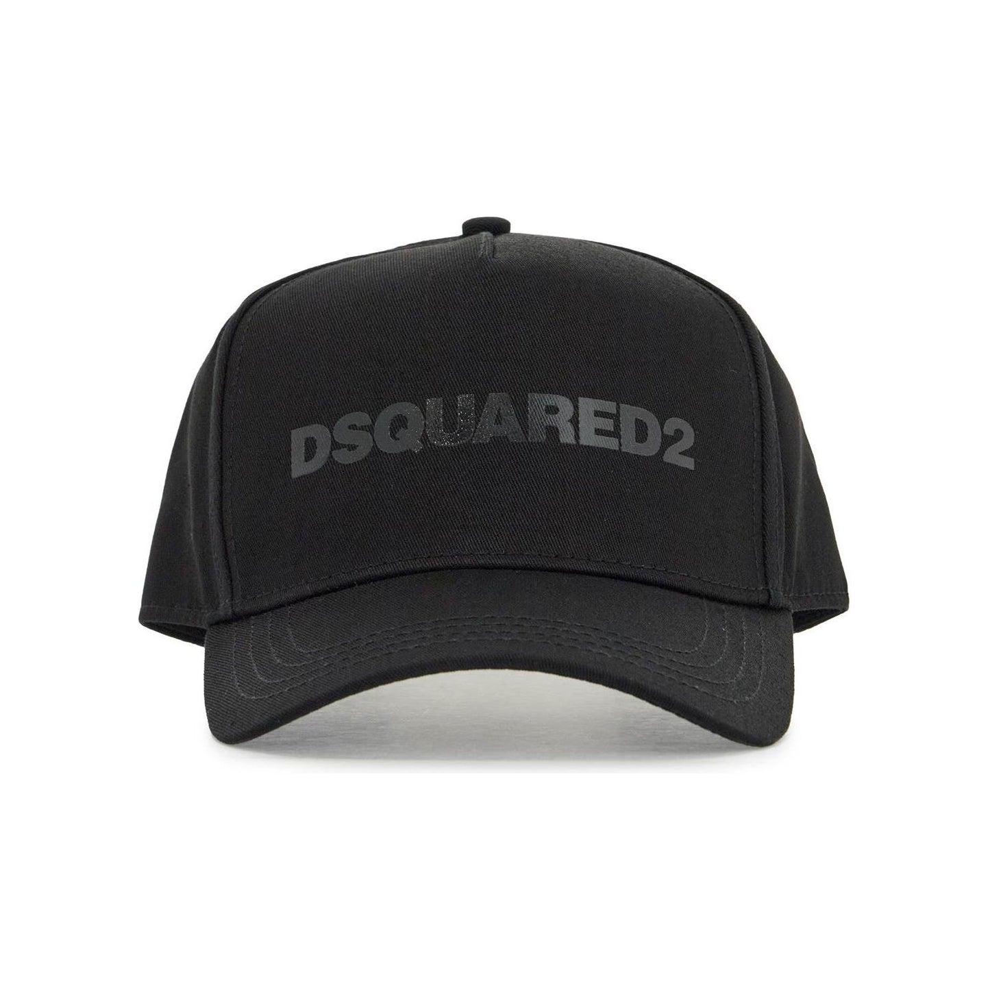 Dsquared2 cappello da baseball nero con logo grigio e visiera curvata Scarves Hats & Gloves Dsquared2 Dark Slate Gray