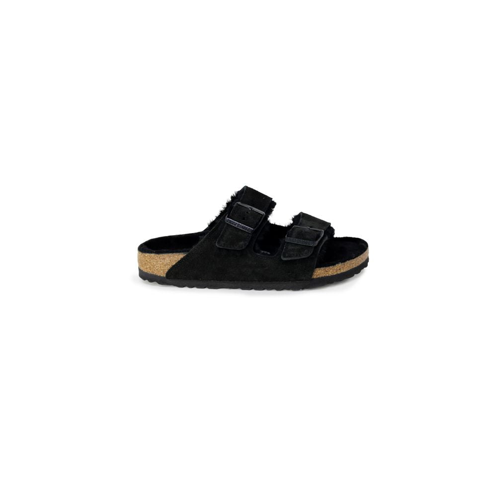 Birkenstock Black Suede Leather Slippers