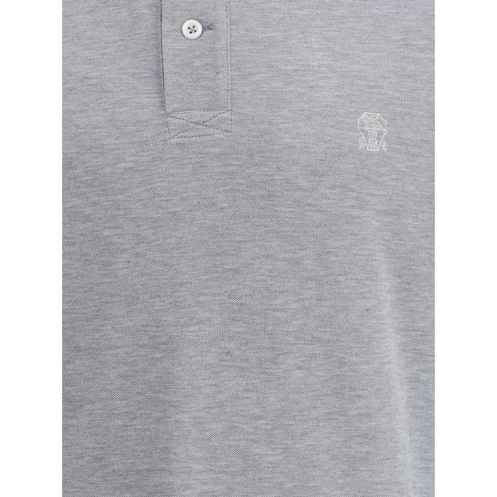 Brunello Cucinelli Logoed Polo ShirtBrunello Cucinelli’s cotton polo shirt features a classic collar with contrasting piping, adding a touch of sophistication to the design. Buttons on the front and the brand’s iconic logo on the chest further enrich the