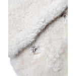 Burberry White WARRENFORD Shearling Leather Vest Coat Jacket JKT4091-44