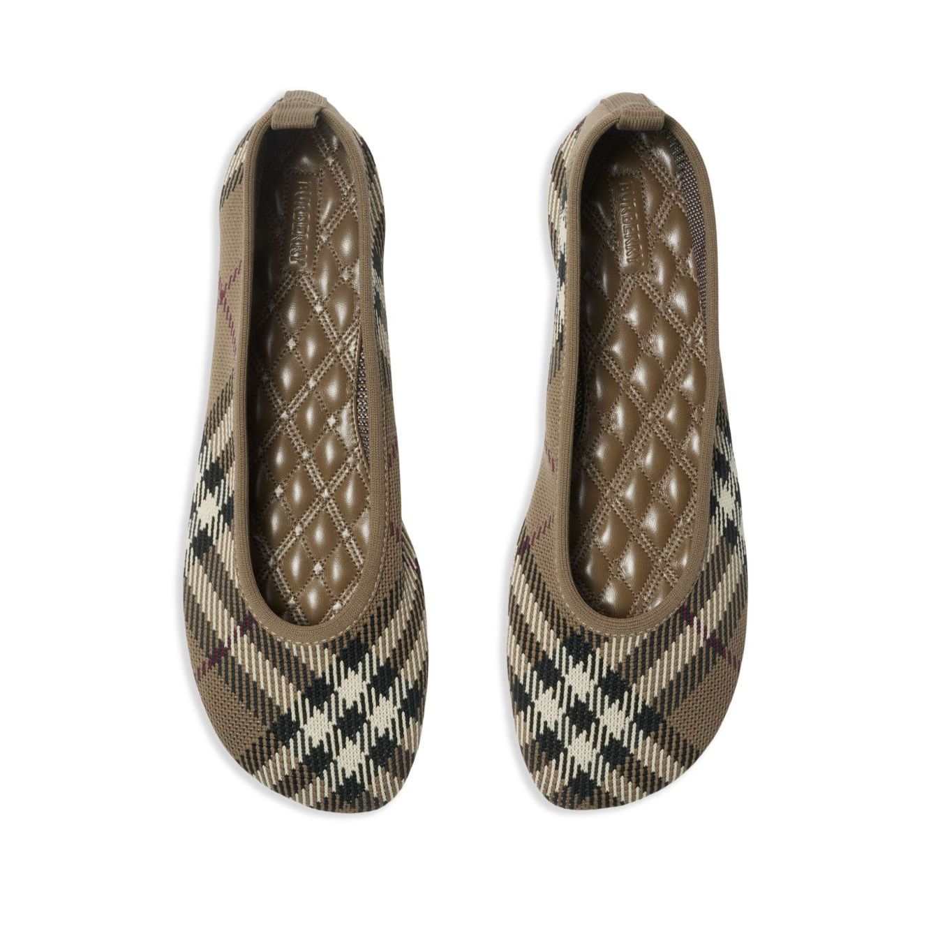 Burberry checkered Ballerina in jacquard Flat Shoes
