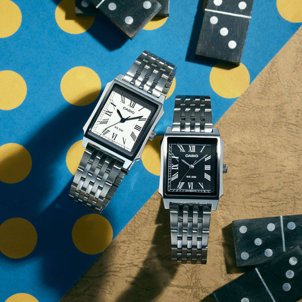 CASIO COLLECTION Mod. TANK - STEEL, WHITE WATCHES