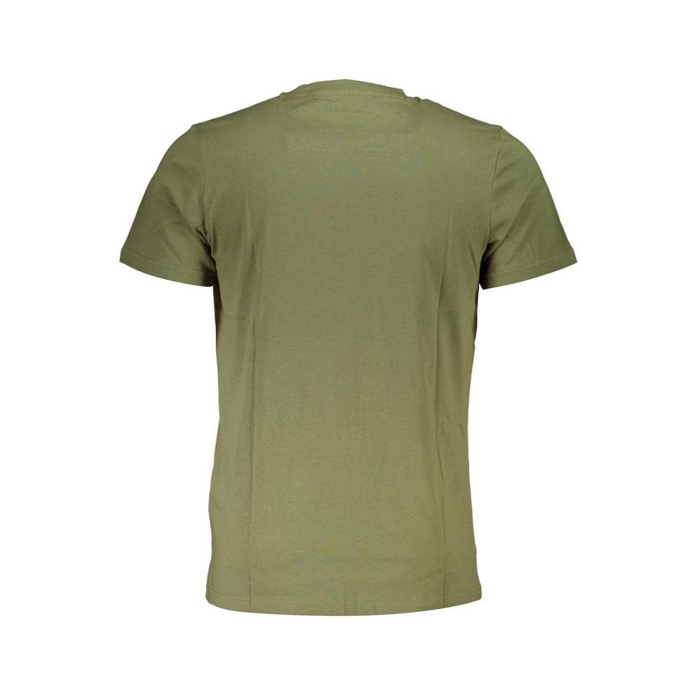 Cavalli Class Green Cotton T-Shirtshort sleeves t-shirt, round neck, print, logo