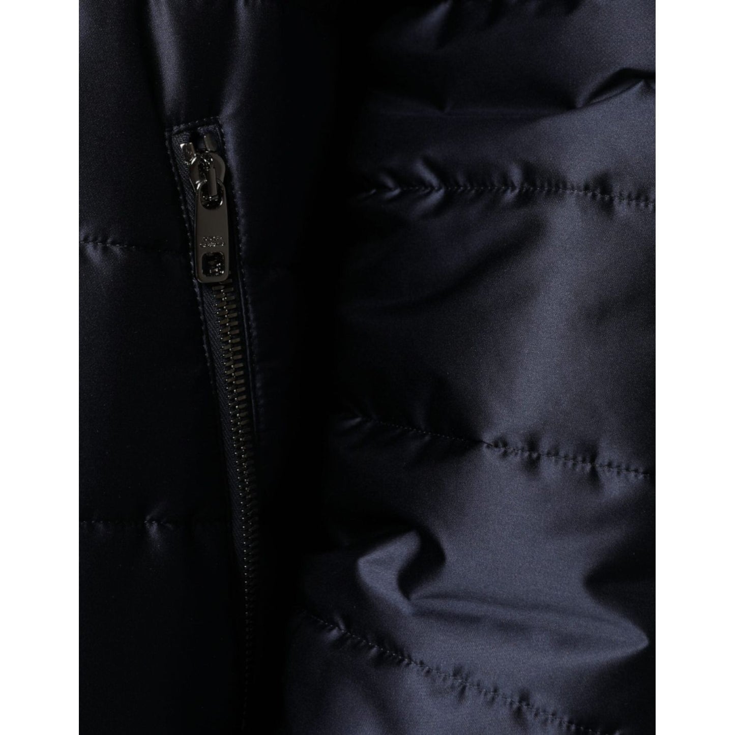 Dolce & Gabbana Dark Blue Quilted Full Zip Bomber Jacket