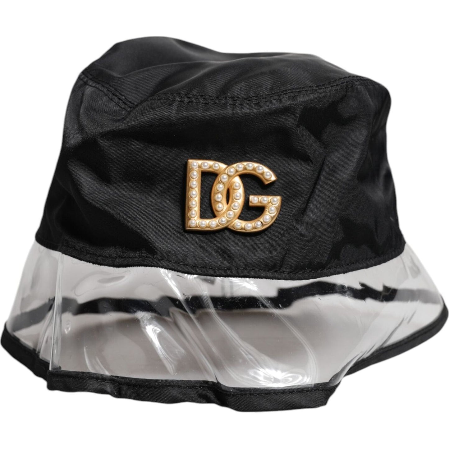 Dolce & Gabbana Dolce & Gabbana Black Nylon PVC DG Logo Bucket Hat HAT9835-57 1728,57 cm|S,67345645728,Accessories,Black,Dolce & Gabbana,Hat - Women - Accessories,Materials: 67% Nylon 33% PVC,New with tags,Women,Women - Accessories