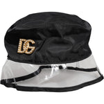 Dolce & Gabbana Dolce & Gabbana Black Nylon PVC DG Logo Bucket Hat HAT9835-57 1728,57 cm|S,67345645728,Accessories,Black,Dolce & Gabbana,Hat - Women - Accessories,Materials: 67% Nylon 33% PVC,New with tags,Women,Women - Accessories