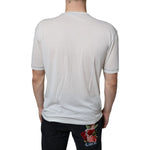 Dolce & Gabbana White Angel Crown Print Crew Neck T-shirt TSH86640-46