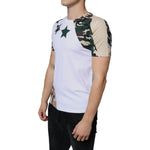 Dolce & Gabbana White Camouflage Stars Crew Neck T-shirt TSH86639-46