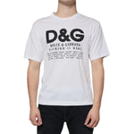 Dolce & Gabbana White Cotton DG Logo Print Casual T-shirt TSH86678-46