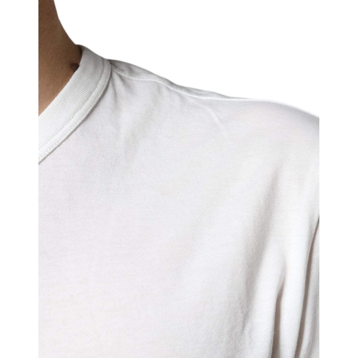 Dolce & Gabbana White Cotton DG Logo Print T-shirt TSH86642-52