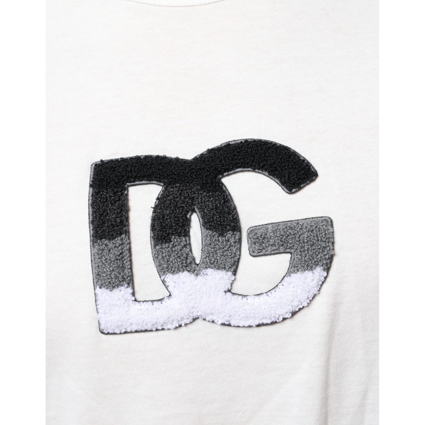 Dolce & Gabbana White Cotton DG Logo Print T-shirt TSH86642-52