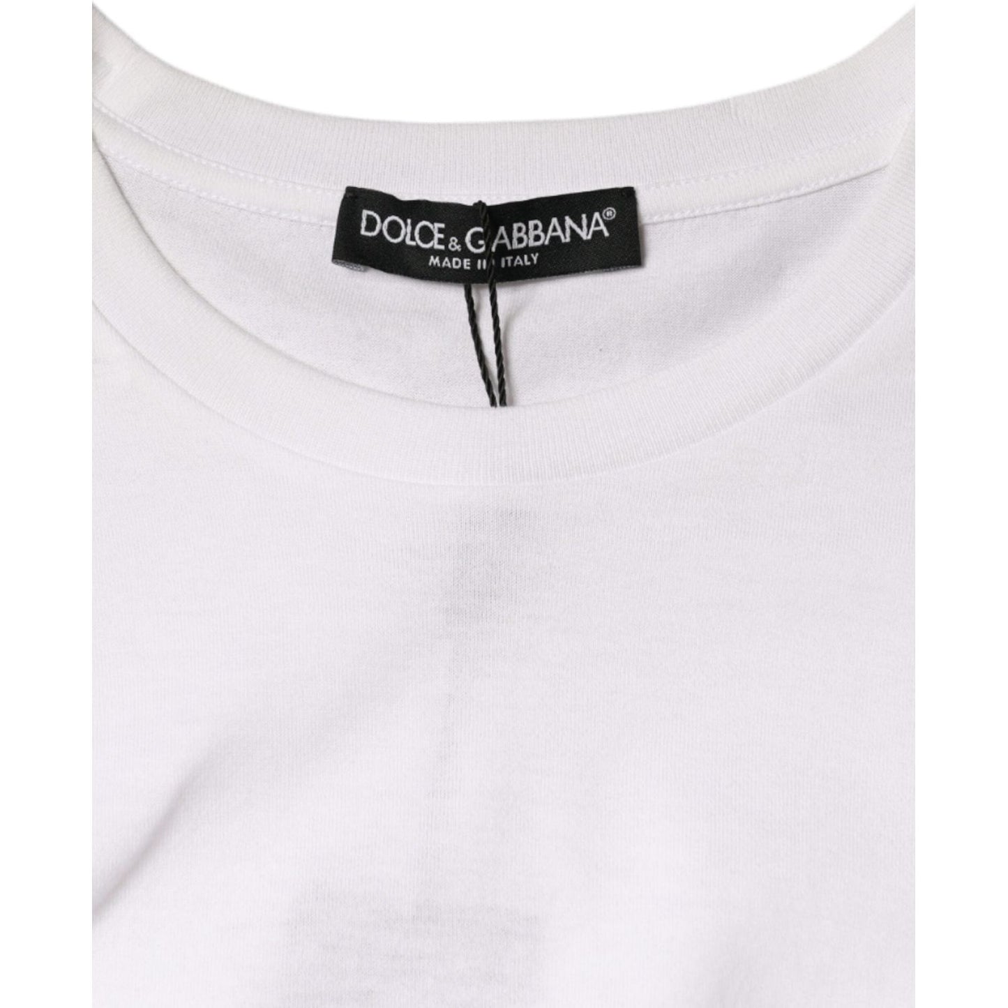 Dolce & Gabbana White Cotton Sleeveless Crew Neck T-shirt TSH86599-40