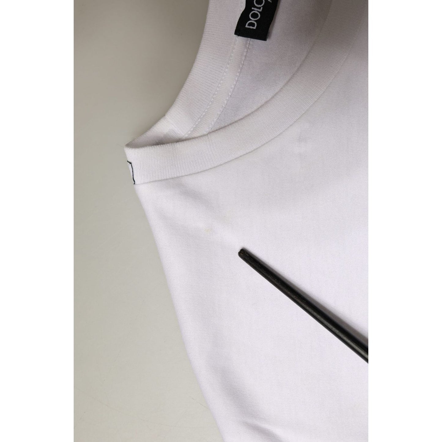 Dolce & Gabbana White Cotton Sleeveless Crew Neck T-shirt TSH86599-40