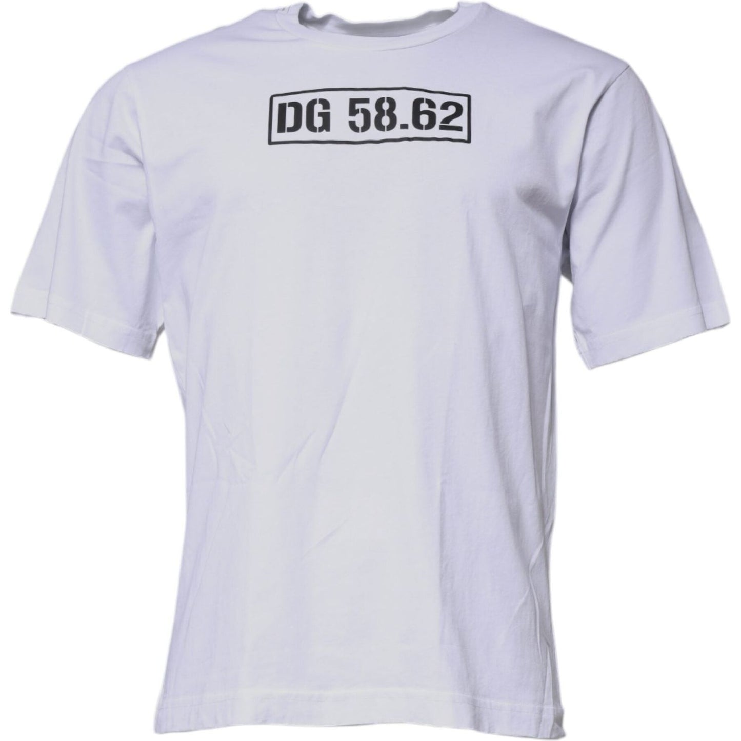 Dolce & Gabbana White DG Logo Cotton Crew Neck T-shirt TSH87413-44