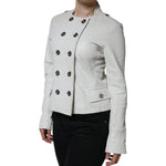 Dolce & Gabbana White Double Breasted Blazer Coat Jacket JKT4102-48