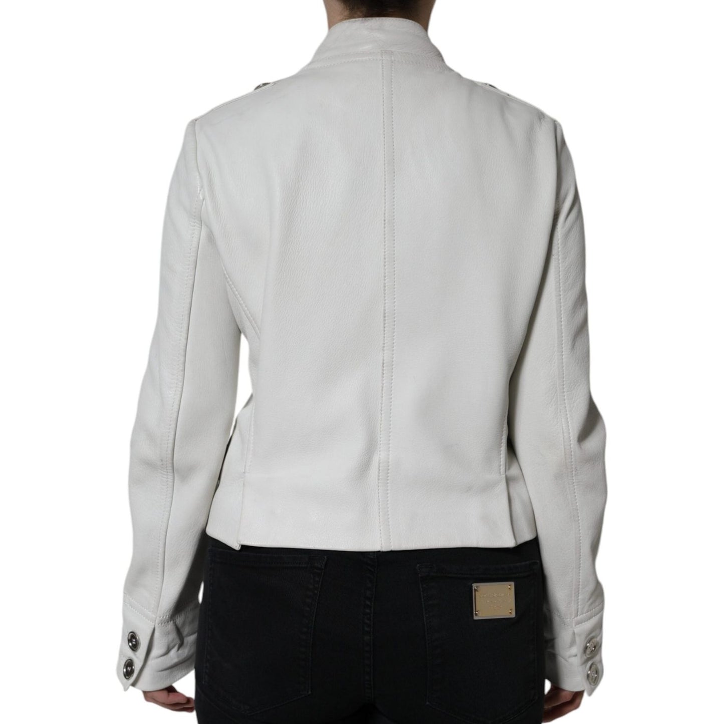Dolce & Gabbana White Double Breasted Blazer Coat Jacket JKT4102-48