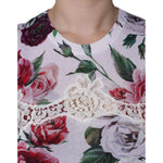 Dolce & Gabbana White Floral Lace Silk Sleeveless Tank Top TSH86580-40