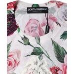Dolce & Gabbana White Floral Lace Silk Sleeveless Tank Top TSH86580-40