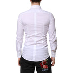 Dolce & Gabbana White GOLD Cotton Long Sleeve Formal Shirt