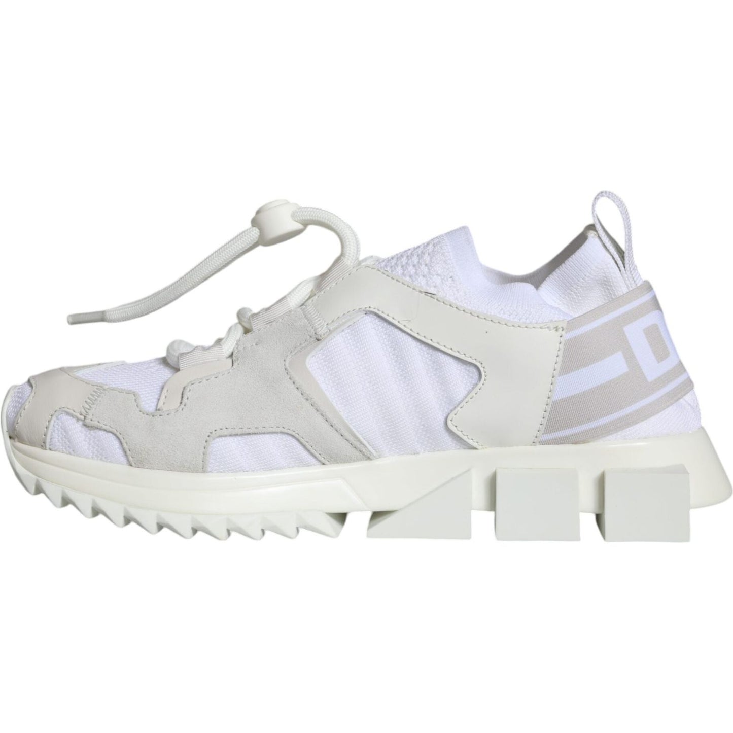 Dolce & Gabbana White Mesh Sorrento Trekking Sneakers Shoes LA11678-36.5