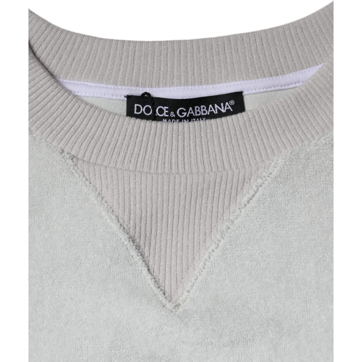 Dolce & Gabbana White Nylon Stretch Crew Neck Pullover Sweater TSH84222-40