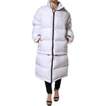 Dolce & Gabbana White Puffer Quilted Full Zip Coat Jacket JKT3815-40