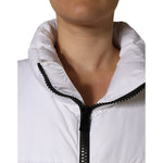 Dolce & Gabbana White Puffer Quilted Full Zip Coat Jacket JKT3815-40