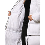 Dolce & Gabbana White Puffer Quilted Full Zip Coat Jacket JKT3815-40