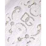 Dolce & Gabbana White Viscose Floral Cut Out Cardigan Sweater JKT4118-44
