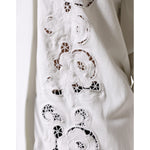 Dolce & Gabbana White Viscose Floral Cut Out Cardigan Sweater JKT4118-44