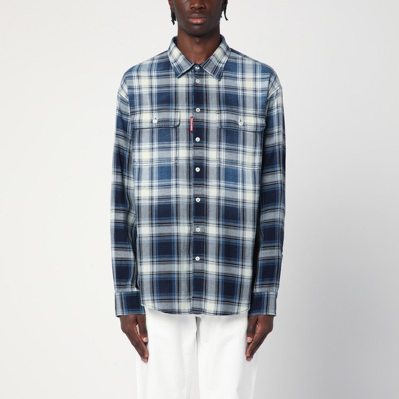 Dsquared2 Blue shirt Check pattern Shirts