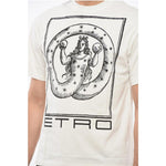 Etro Etro Crew Neck Cotton T-Shirt with Front Print ET-P629365-S