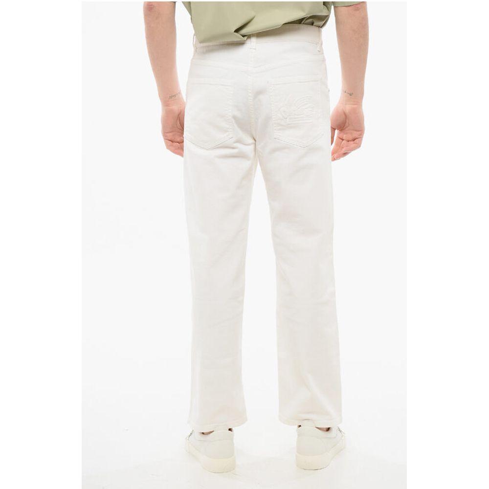 Etro Etro Straight Fit Denims with Embroidered Logo 24cm ET-P629338-W34