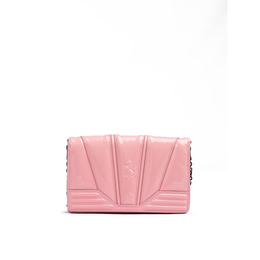 Ferrari Pink GT patent leather bag with chain