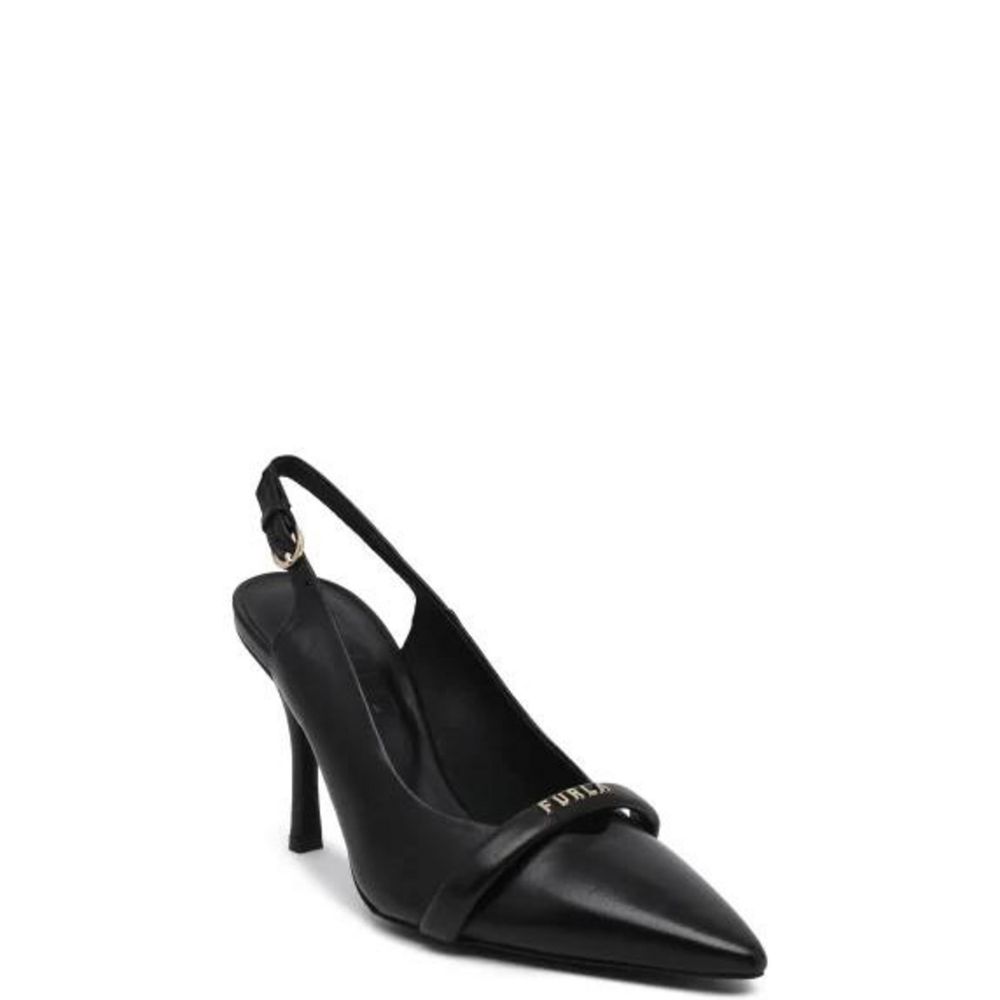 Furla Black Leather High Heel Pumps