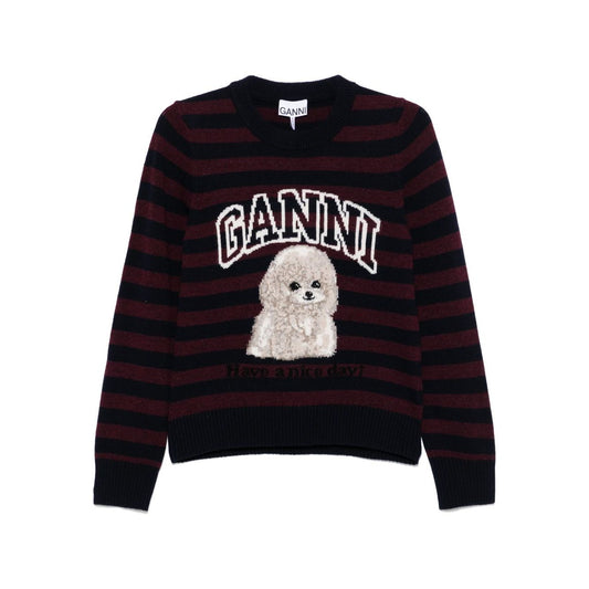 GANNI Sweaters Bordeaux Topwear
