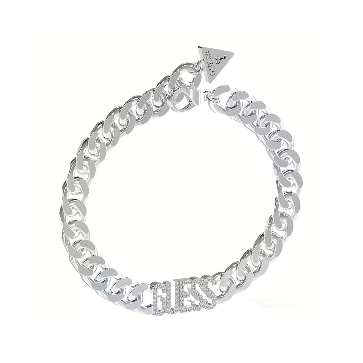 GUESS JEWELS JEWELRY Mod. JUBB04222JWRHL silver bracelet.