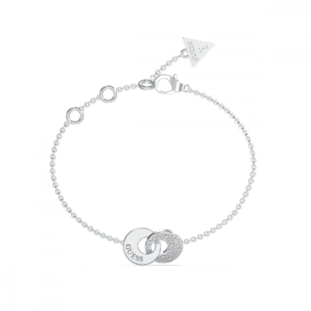 Elegant bracelet from GUESS JEWELS JEWELRY Mod. JUBB05220JWRHS with signature charm and sleek design.