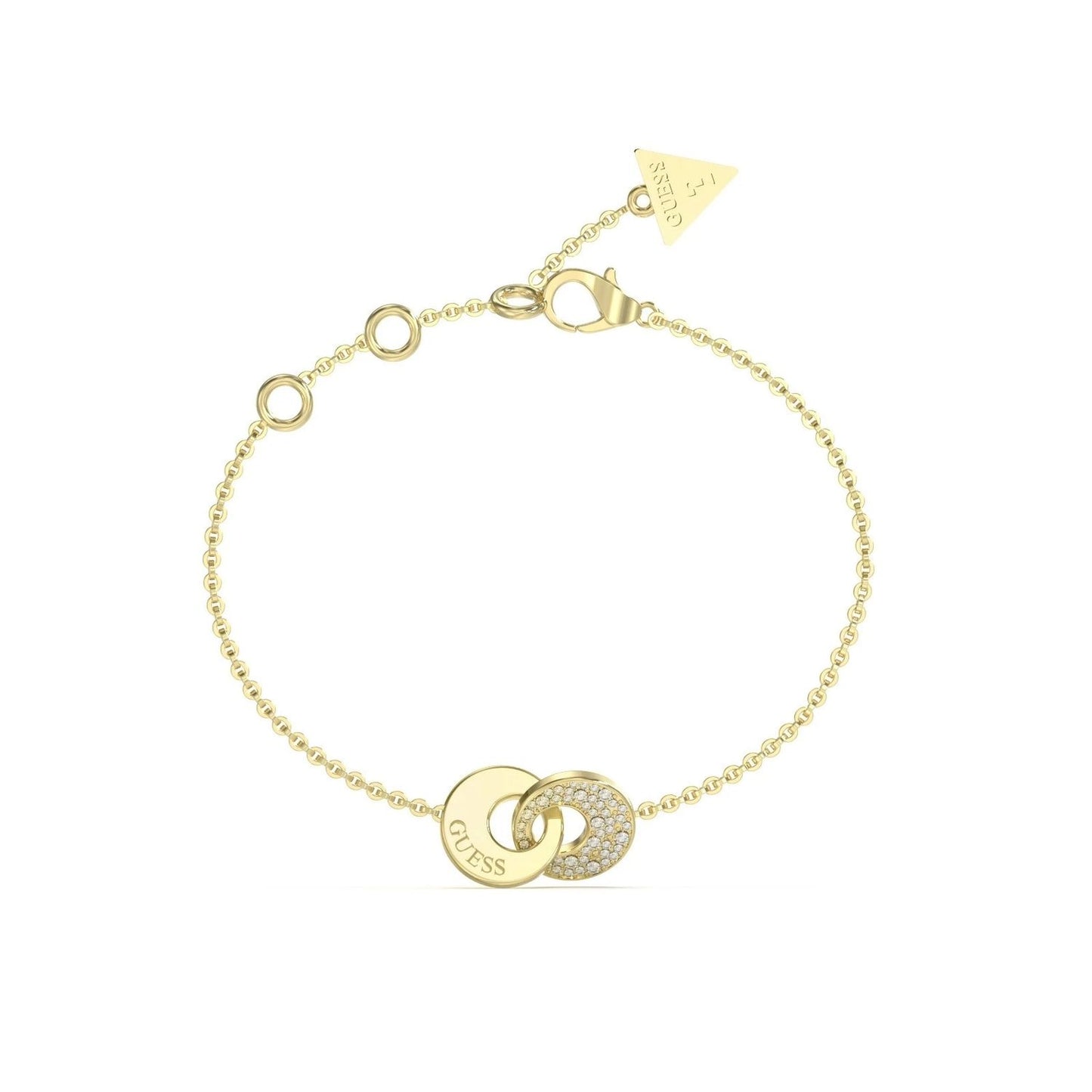Elegant bracelet from GUESS JEWELS JEWELRY Mod. JUBB05220JWYGS in yellow gold with intricate bead design.
