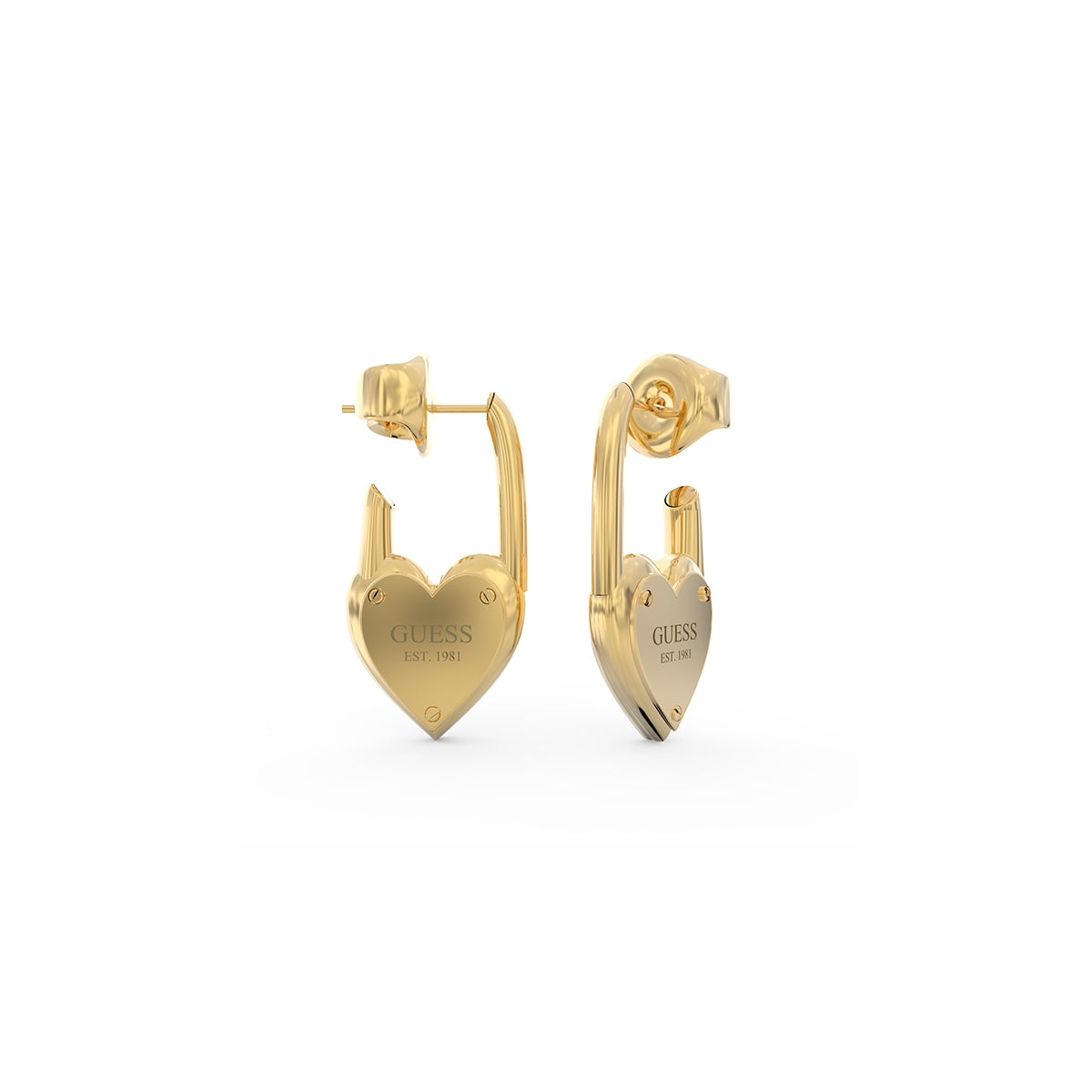GUESS JEWELS JEWELRY Mod. JUBE04214JWYGT-U gold heart-shaped earrings