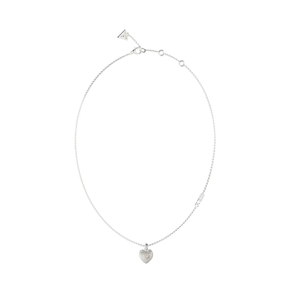 GUESS JEWELS JEWELRY Mod. JUBN04030JWRHT-U elegant silver necklace with heart pendant