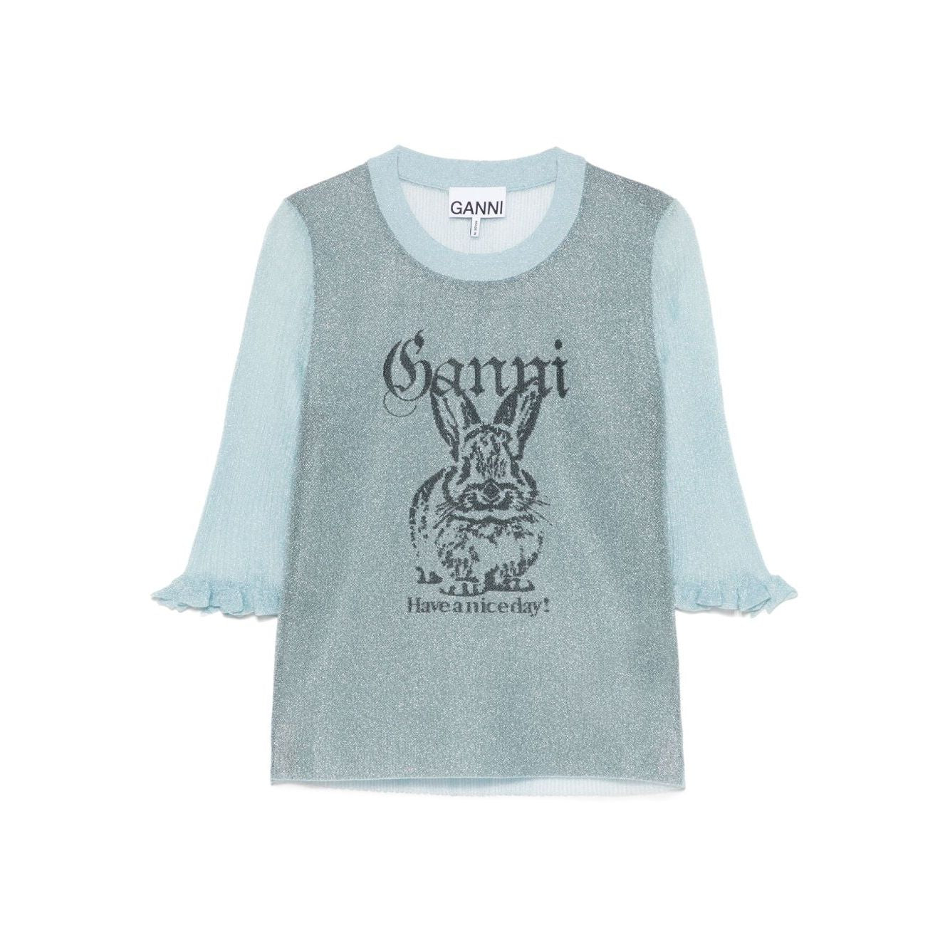 Ganni Bunny-detail top Topwear