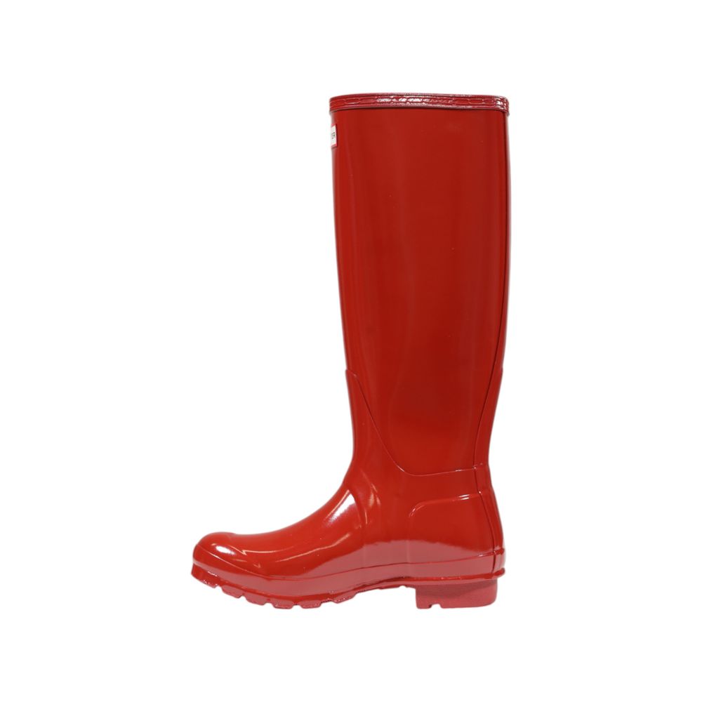 Hunter Red Recycled Polyester Ankle Boots
