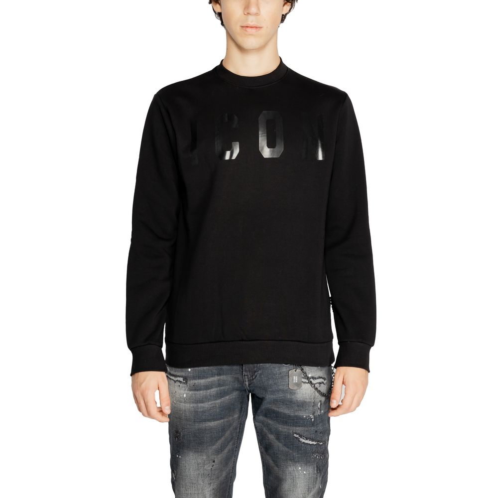 Icon Black Cotton Sweatshirt