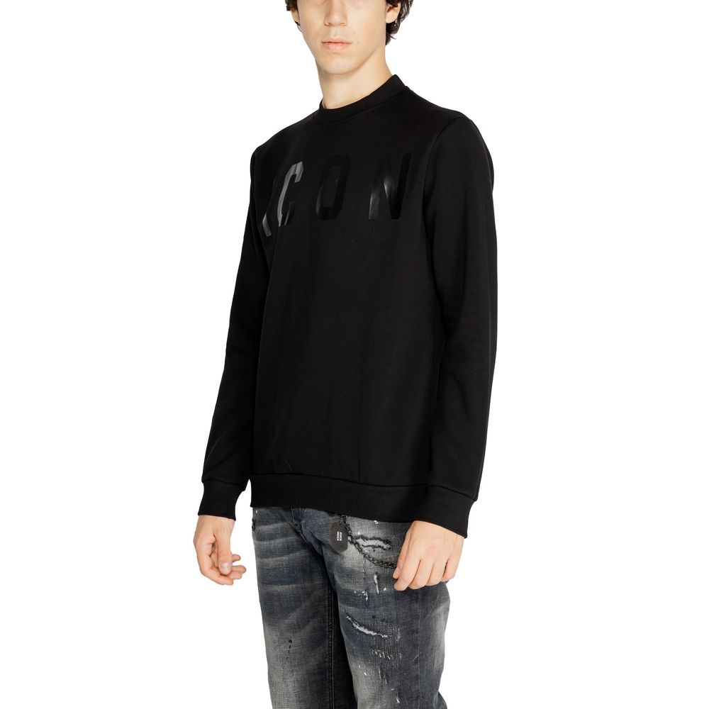 Icon Black Cotton Sweatshirt