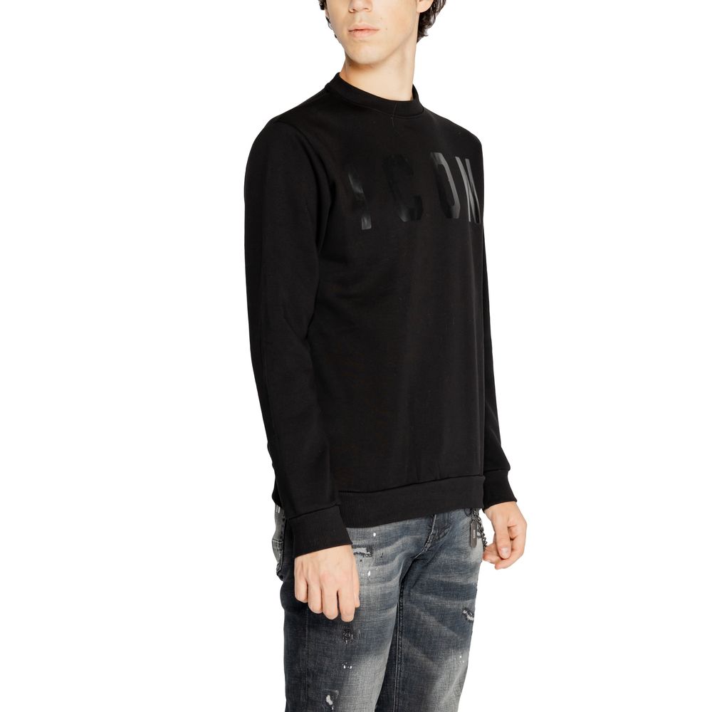 Icon Black Cotton Sweatshirt