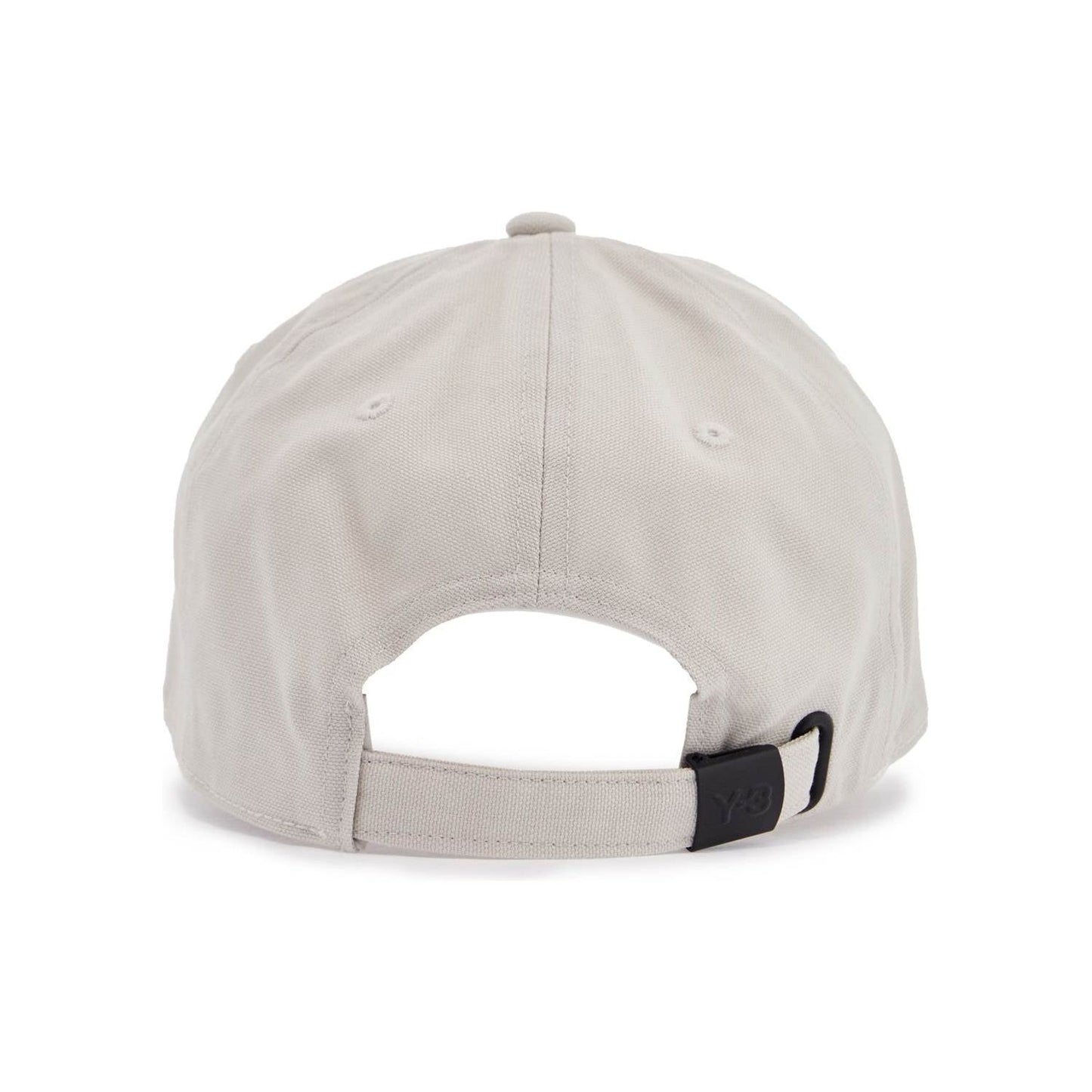 Y-3 gray cotton cap with large logo and curved brim Scarves Hats & Gloves Y-3 Light Gray