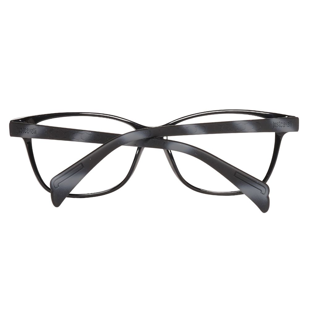 Just Cavalli Black Plastic Glasses (Frames) for women, style JC0686-001-54, front view showing lens width 54mm, bridge 13mm, temple 140mm.