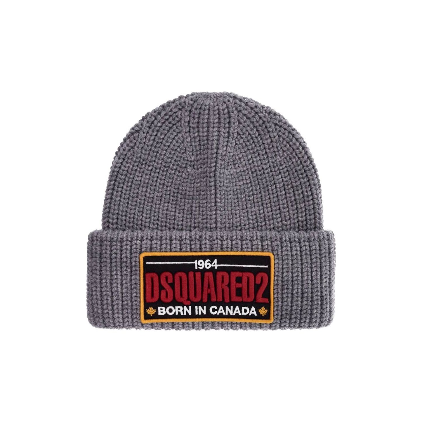 Dsquared2 "beanie hat with patch logo Scarves Hats & Gloves Dsquared2 Dim Gray