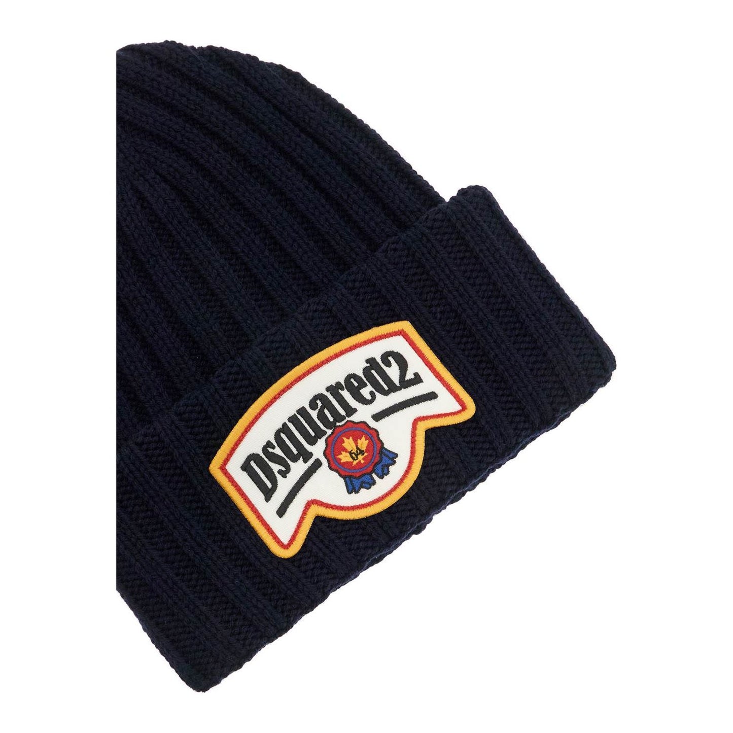 Dsquared2 "beanie hat with patch logo Scarves Hats & Gloves Dsquared2 Black